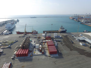 An aerial view of Limassol Port