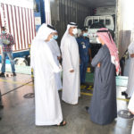 Sultan Ahmed Bin Sulayem and Dubai Customs officials during an inspection tour
