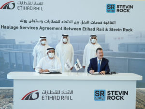 The Etihad Rail-Stevin Rock agreement signing ceremony