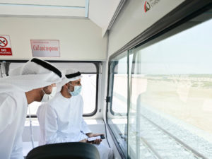 Sheikh Theyab tours Etihad Rail project