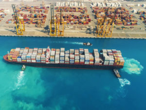 An aerial panoramic view of King Abdullah Port