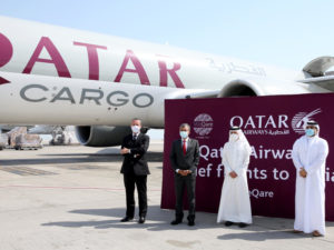 Qatar Airways has prioritized medical relief flights to India