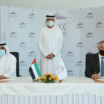 Sheikh Ahmed bin Saqr Al Qasimi, Dr Sameer Al Ansari, (right) and Yousef Mohammed Ismail, (left)