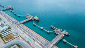 A panoramic view of King Salman Port, Saudi Arabia