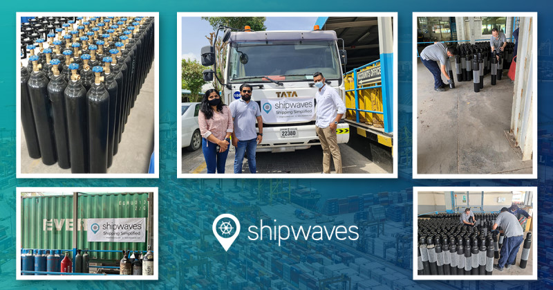 Shipwaves has arranged the transportation of 500 oxygen cylinders from UAE to India