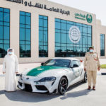 The Toyota GR Supra on display by Dubai Police