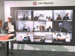 Winners of UD Trucks' 2020 Extra Mile Challenge were recently honoured